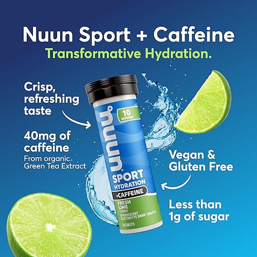 Miniatura 2 de Nuun Sport + Tabletas de electrolitos de cafeína, disolvibles en agua, paquete variado, 5 electrolitos esenciales para hidratación, 0.04 onzas de