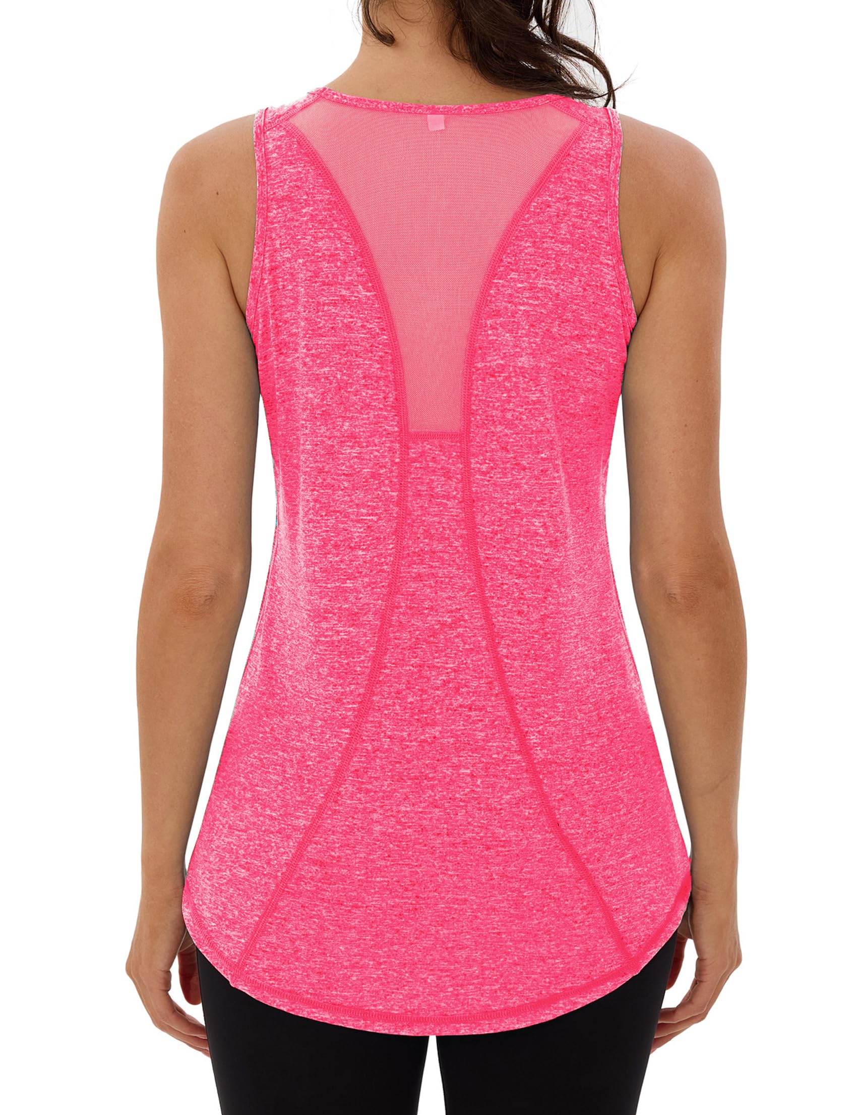 Wayleb Sporttop Damen Yoga Tanktop Mesh Rücken Ärmelloses Sport Oberteil Laufen Fitness Funktions Gym Activewear-Tanktops S-3XL