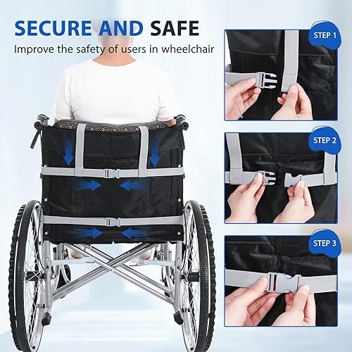 Miniatura 5 de JFMkaer Cojín para silla de ruedas para ancianos, cojín de asiento de silla de ruedas de 17 x 17 pulgadas para aliviar la presión, soporte