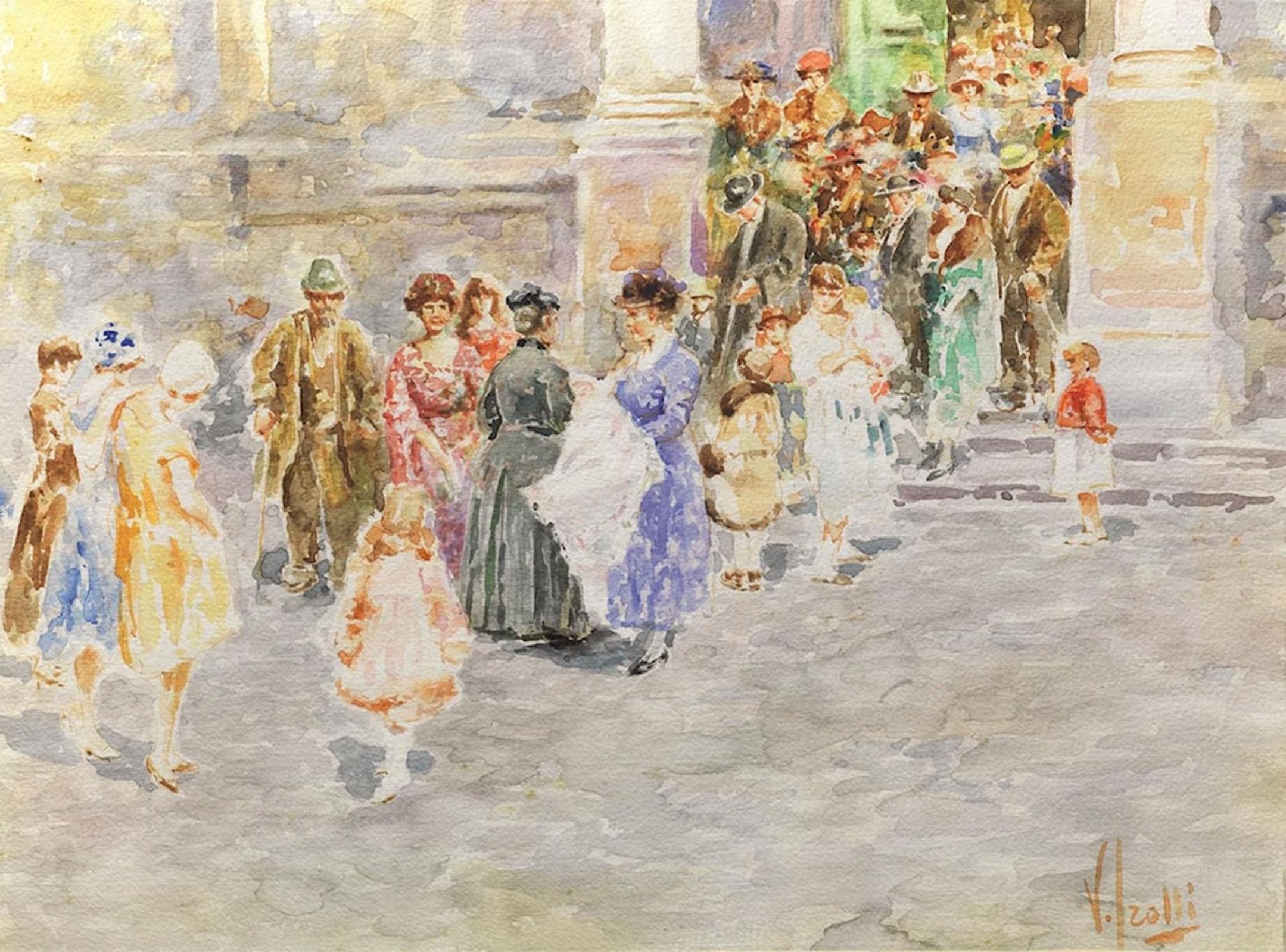 SERENDIPITP Retro Picture Poster Wall Art Pictures Painting Il Battesimo Vincenzo Irolli Wall Art Canvas Print for Wall Decor 60x90cm