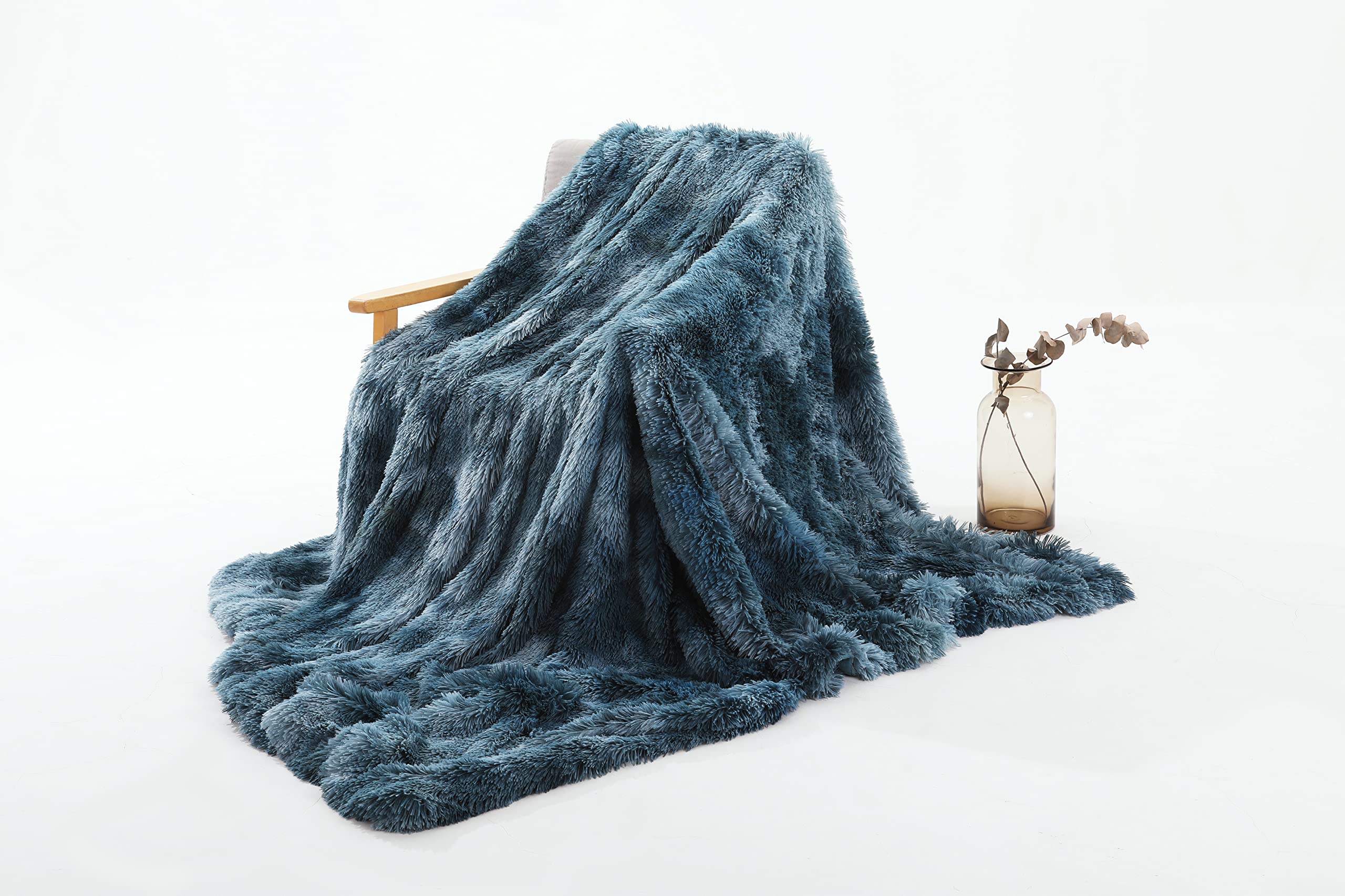 Couverture en fausse fourrure de luxe, plaid peluche haut de gamme