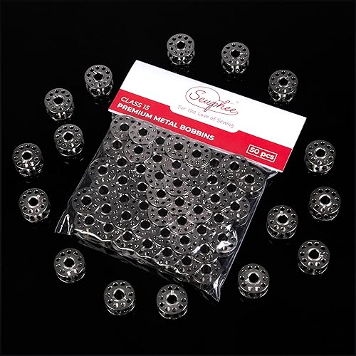 Miniatura 10 de 30 bobinas de metal para máquina de coser  Se adapta a Babylock, Brother, Janome, Kenmore, Singer y otras máquinas de coser (paquete de 30)