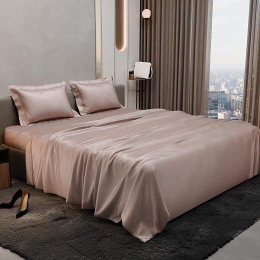 Stoa Paris Double Bedsheet with 2 Pillow Covers, 300 TC UltraSatin Premium Bedding Set, Aesthetic Home Decor, Gift for Cou...