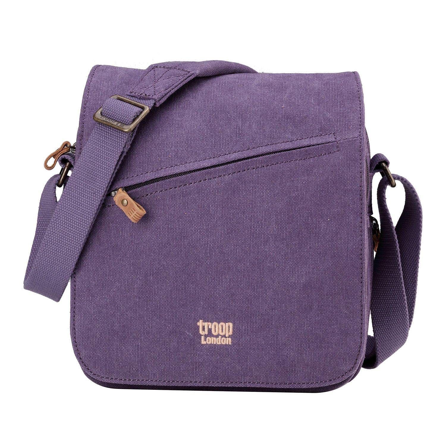 Troop LondonTRP0238 Troop London Classic Canvas Across Body Bag - Purple