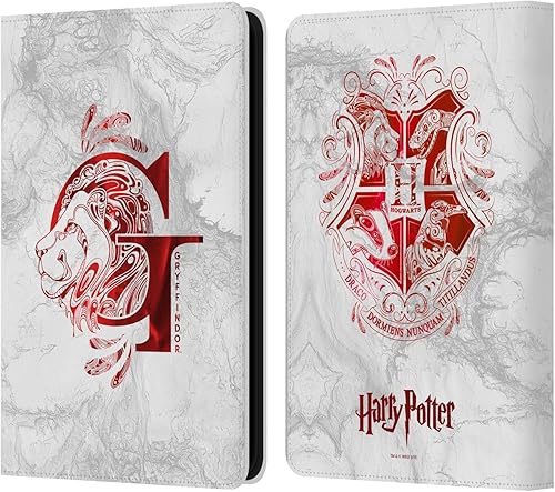 Miniatura 21 de Head Case Designs Funda de piel con licencia oficial de Harry Potter Gryffindor Aguamenti Deathly Hallows IX compatible con Kindle Paperwhite 1/2/3