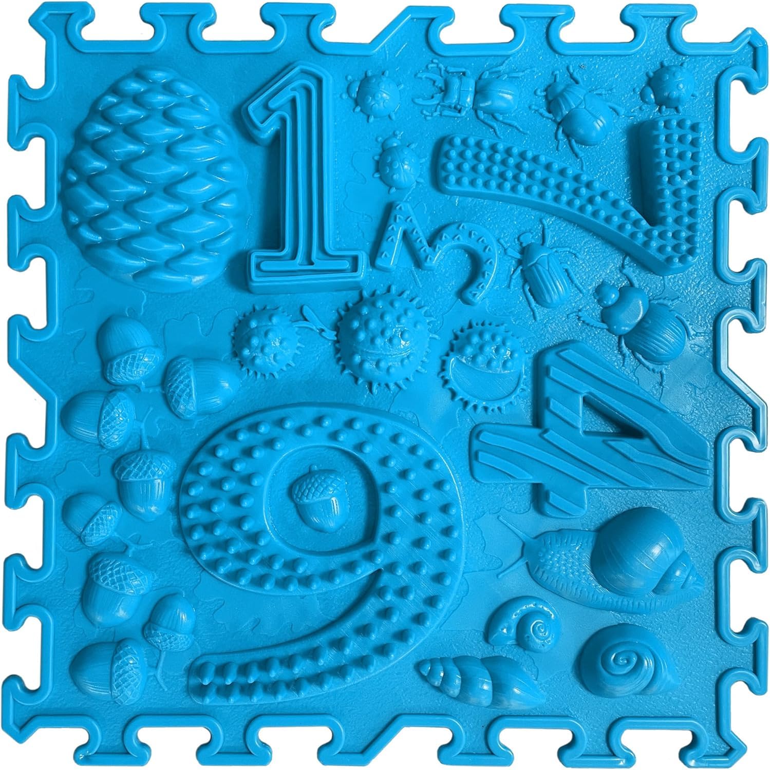 Tappeto Puzzle Sensoriale da Massaggio, 16 Pezzi (Joyful Land)