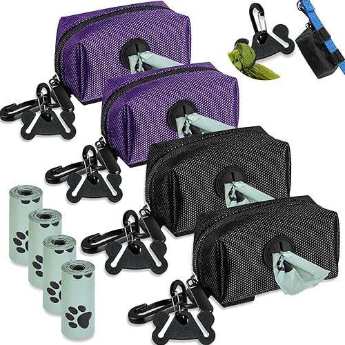 Dispensador de bolsas para excrementos de perro, dispensador de bolsas de residuos, bolsas delanteras traseras para bolsas de basura de mascotas y