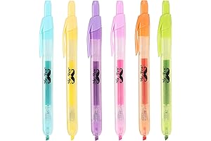 Mr. Pen Retractable Click Highlighters: Pastel Dreams for Precision Highlighting