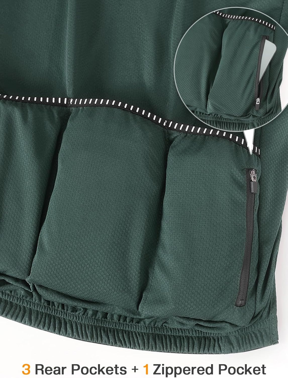 ARSUXEO 1/2 Zipper Cycling Jersey Men Short Sleeves Bike Shirts for Men Biking Bicycle Road Bike Jerseys - Image 5