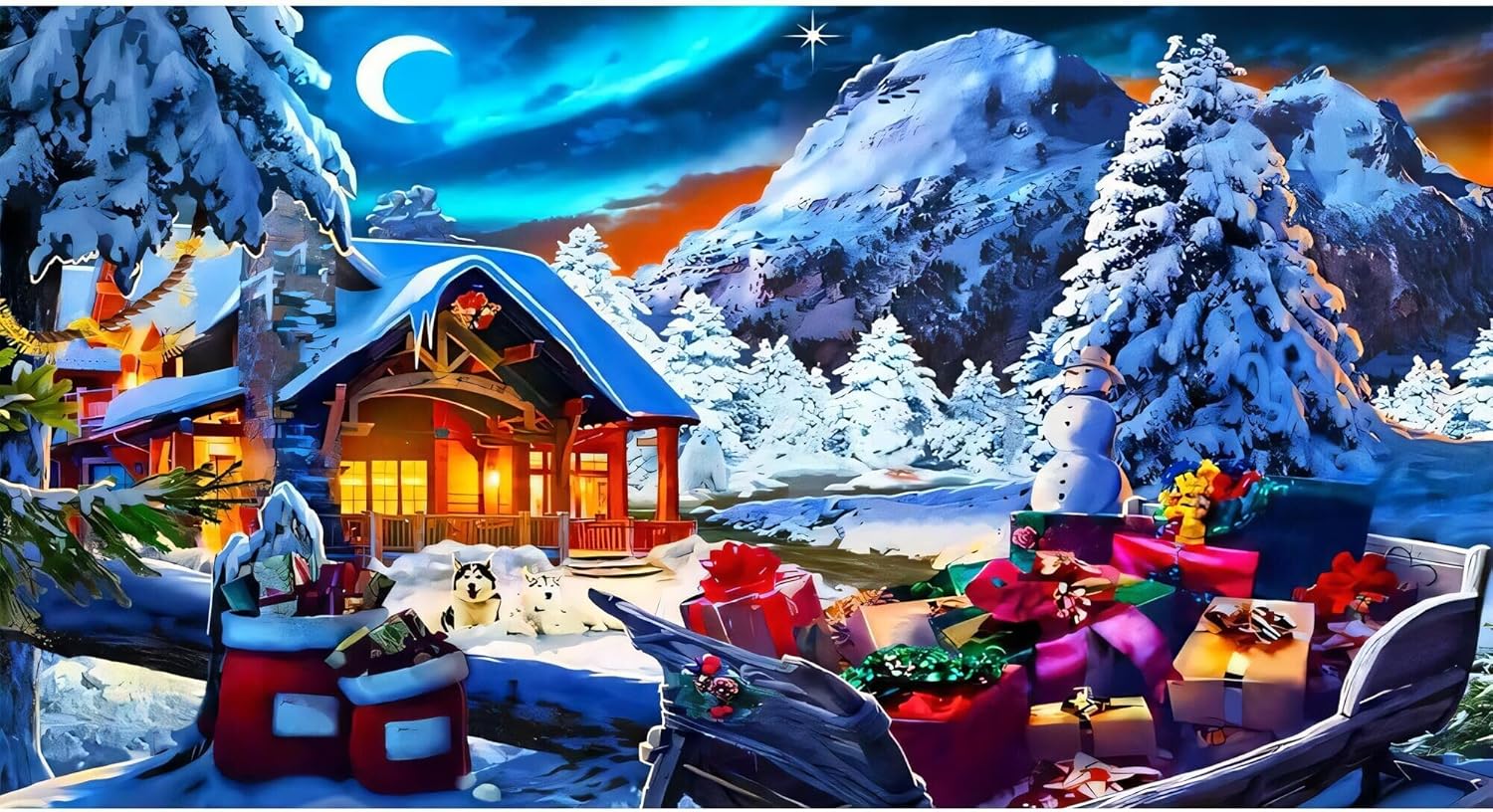 Christmas Diamond Painting Kits,DIY Winter Diamond Art for