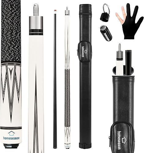 Miniatura 8 de HomeSeason Taco de Billar de 58" Tacos de Billar con Agarre de Hilo de Nylon Profesional de Baja Deflexión para Billar 18oz,18oz con bolsa,19oz,19oz