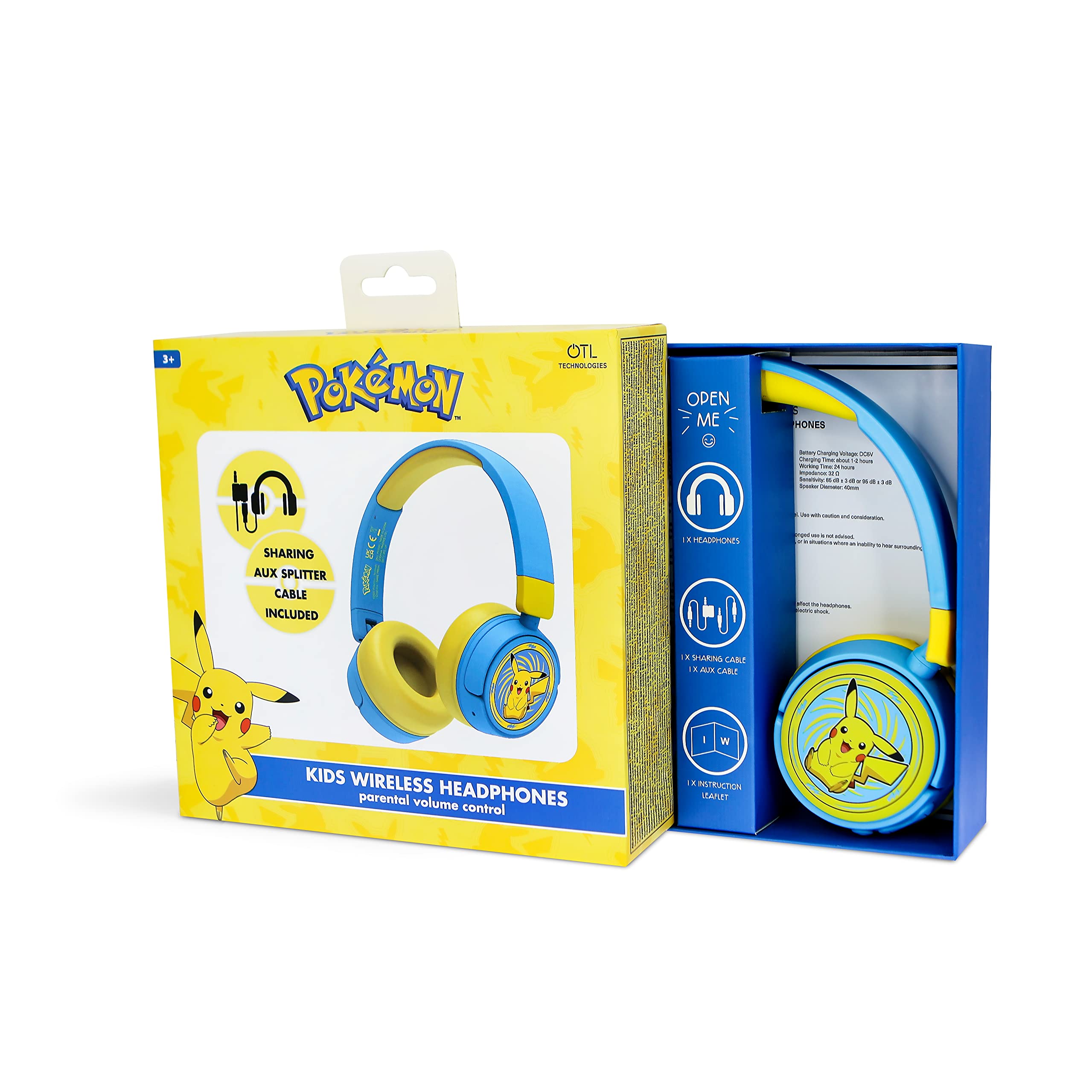 OTL Technologies Écouteurs Intra-Auriculaires sans Fil Pokemon Pikachu Bluetooth Pliables