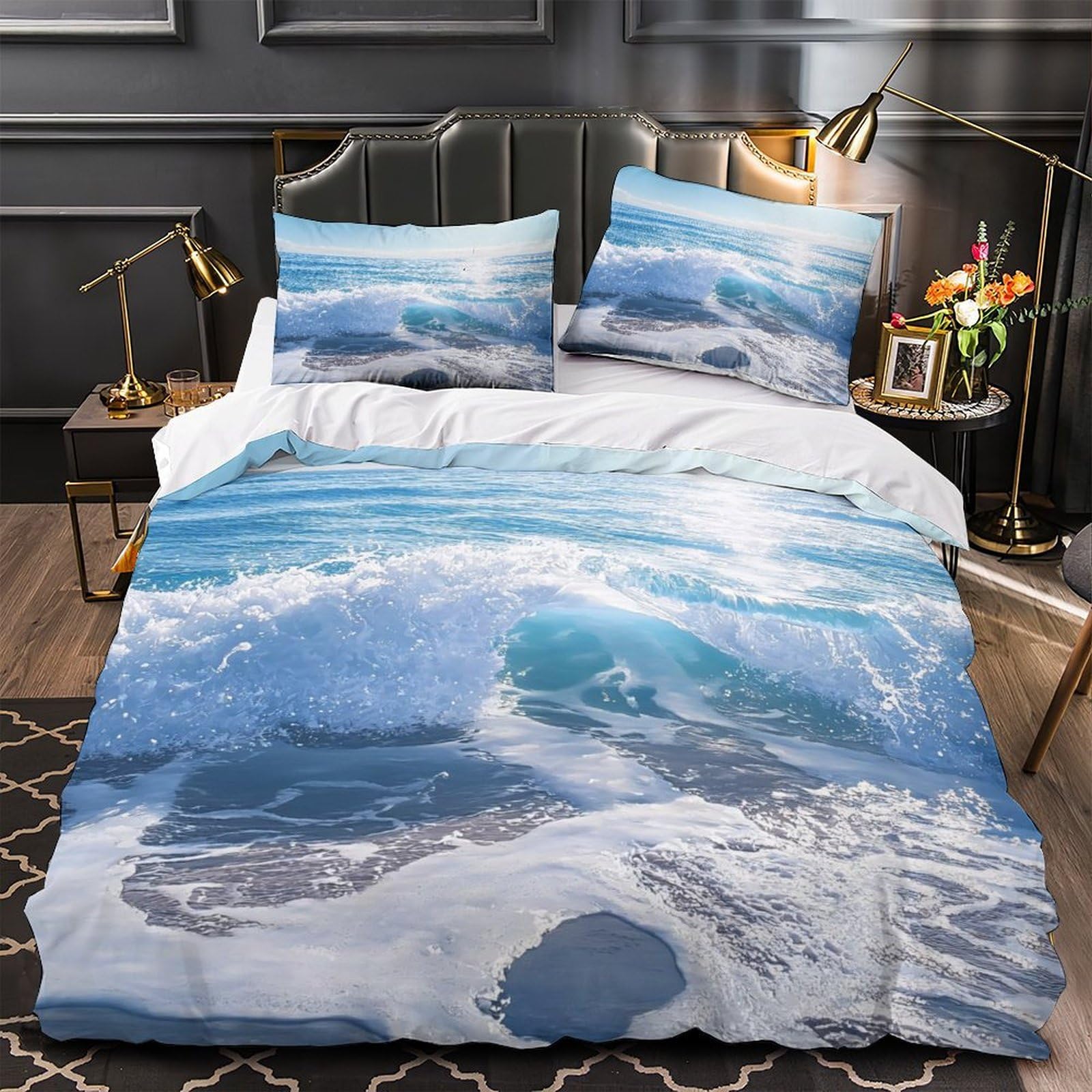 Housse de couette vague océan pour transformer votre chambre en un havre de plage