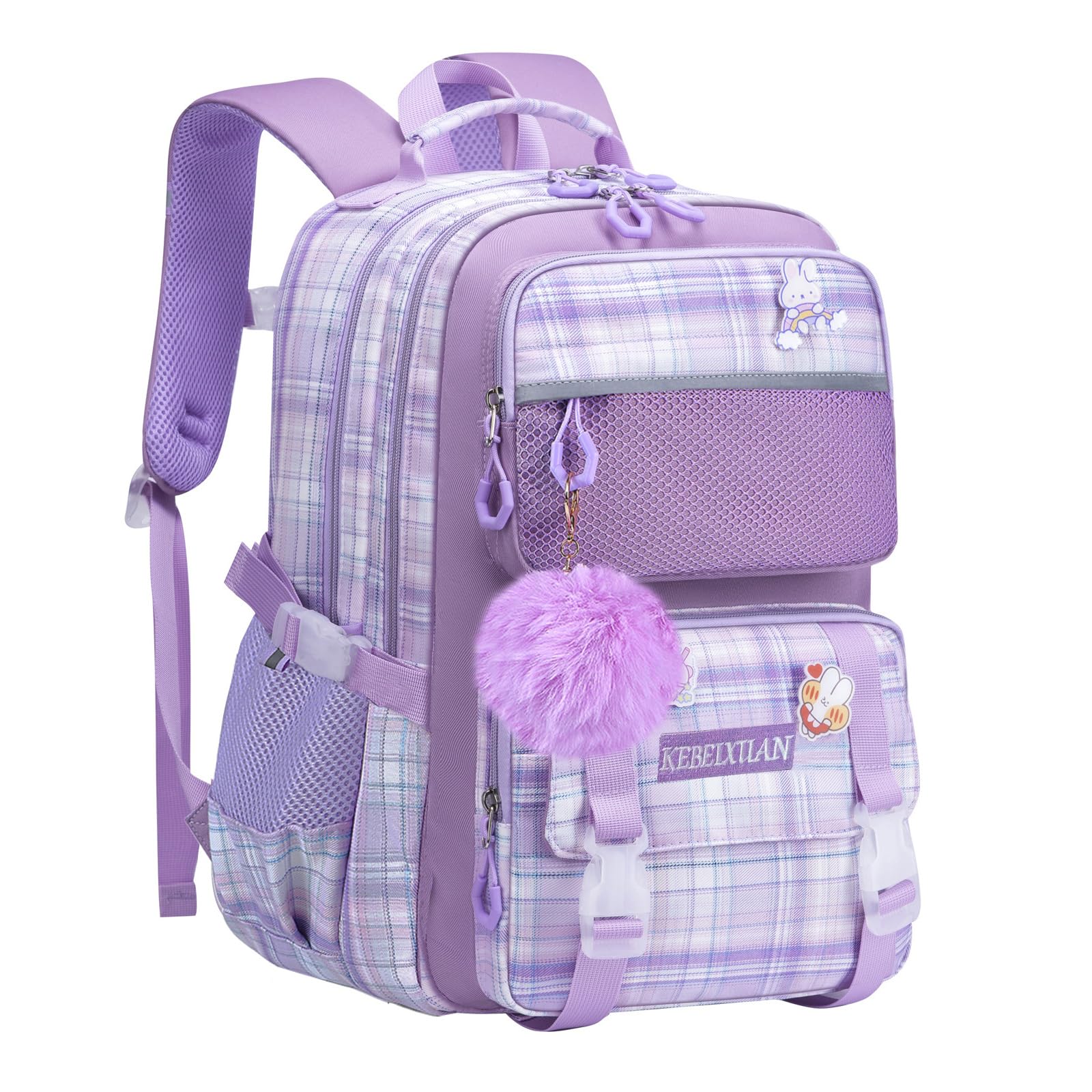 KEBEIXUAN Mochila escolar infantil para niñas de 6 a 12 años