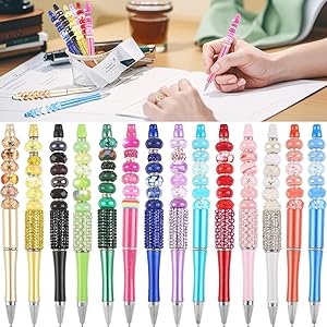 150Pcs Large Hole Beads Spacer Beads Light Green Assorted European Craft Big Beads Large Hole Lampwork Murano Bead Fairy Wand Garden Bead for DIY Pens Bracelets Jewelry Making Decoration Supplies