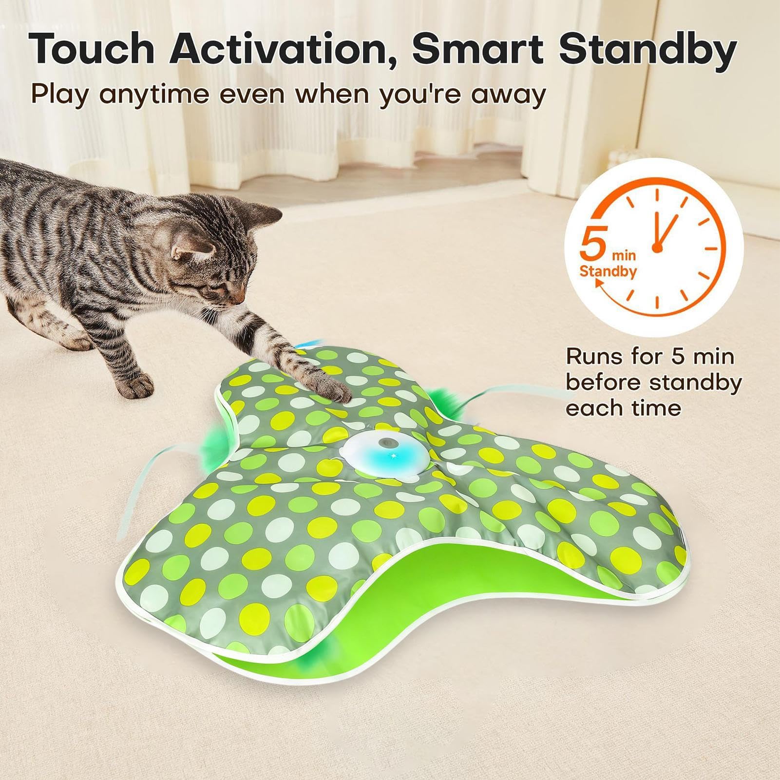 Jouet Électrique pour Chats à Leurres Cachés en Mouvement