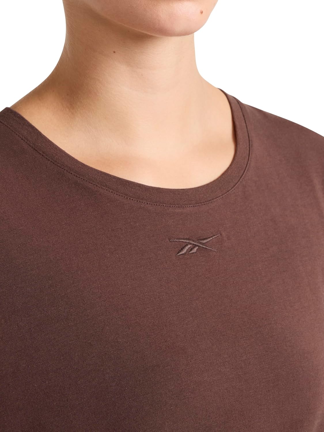 Reebok Womens Embroidery Hit Graphic Crewneck T-Shirt, Standard Fit, Lightweight Stretch Cotton Fabric - Image 4