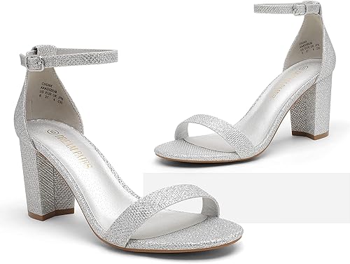 Vista 2 de DREAM PAIRS - Sandalias de tacón grueso y bajo para mujer