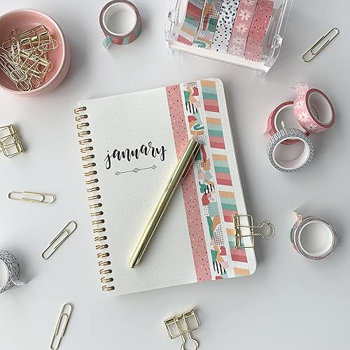 Vista 5 de ZYNSHE Washi Tape - Juego de 12 rollos de 0.591 in de ancho cinta adhesiva decorativa para diario, álbumes de recortes, manualidades, diarios