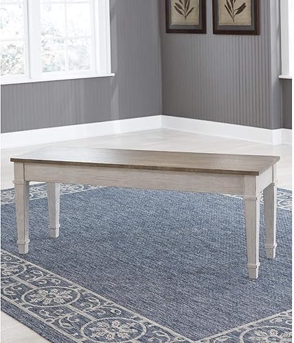 Miniatura 11 de Signature Design by Ashley Skempton Banco de almacenamiento de granja, acabado envejecido, asiento con almacenamiento oculto, madera, 48 pulgadas de