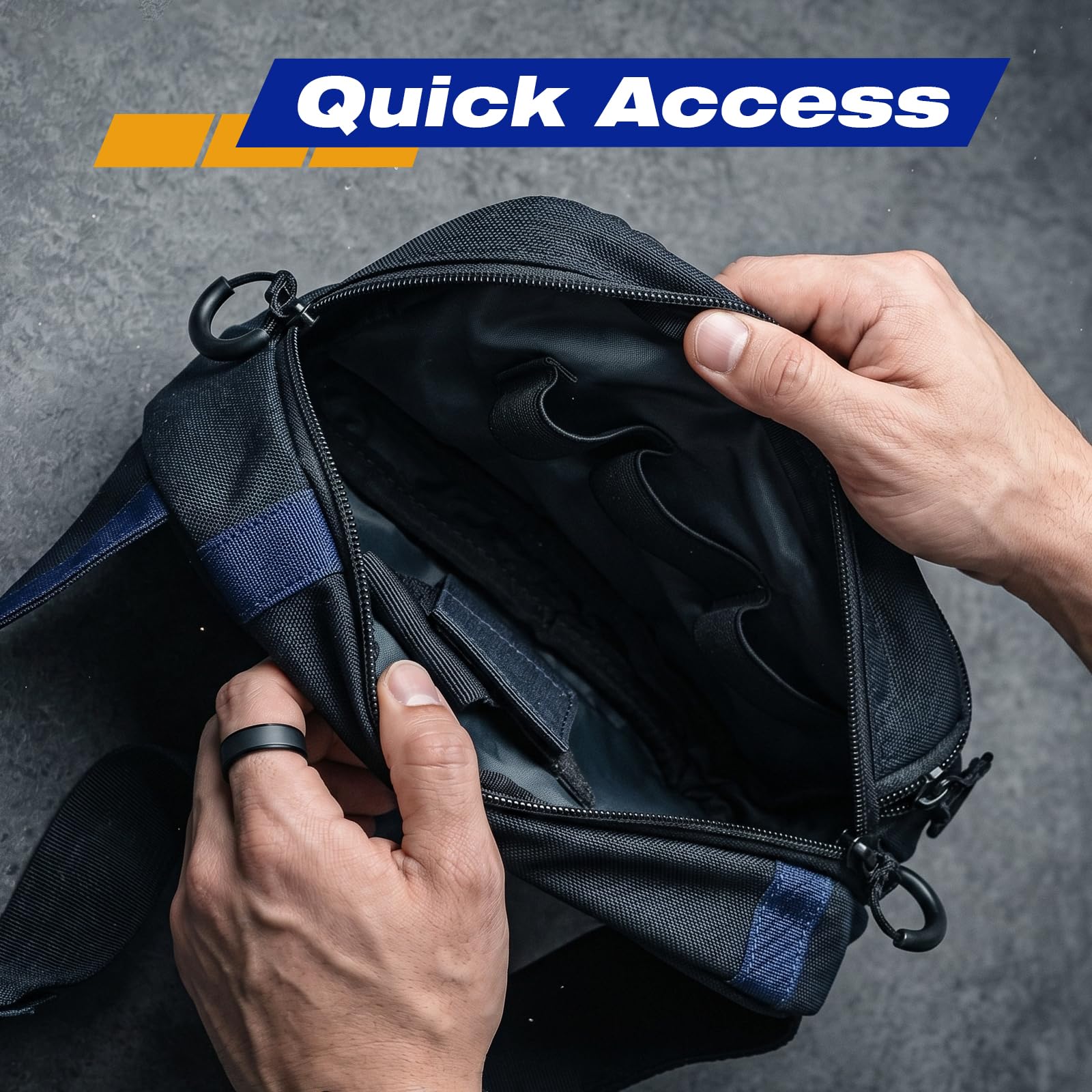 AGPTEK Marsupio tattico per uomini e donne, compatto CCW Marsupio con fondina regolabile, marsupio da 2 L, per viaggi, escursionismo, corsa, pesca, EDC e uso quotidiano
