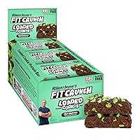 Vista 7 de FITCRUNCH - Barra de proteína de galletas cargada, alta proteína, sin gluten, bocadillo de proteínas (chocolate de lujo, 12 unidades)