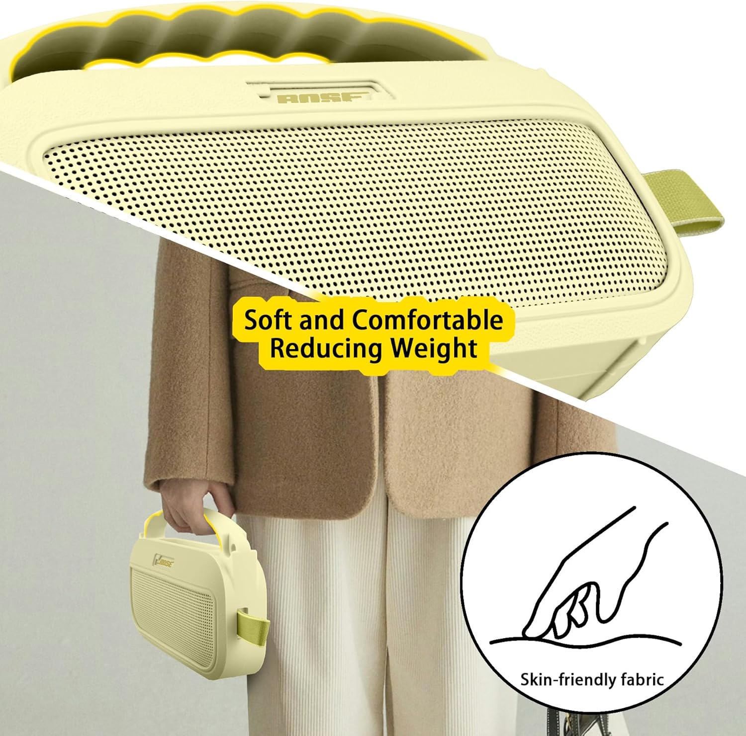 co2CREA Soft Silicone Case Replacement for Bose New SoundLink Flex 2nd Gen Bluetooth Portable Speaker (Citrus Yellow Case) - Image 6