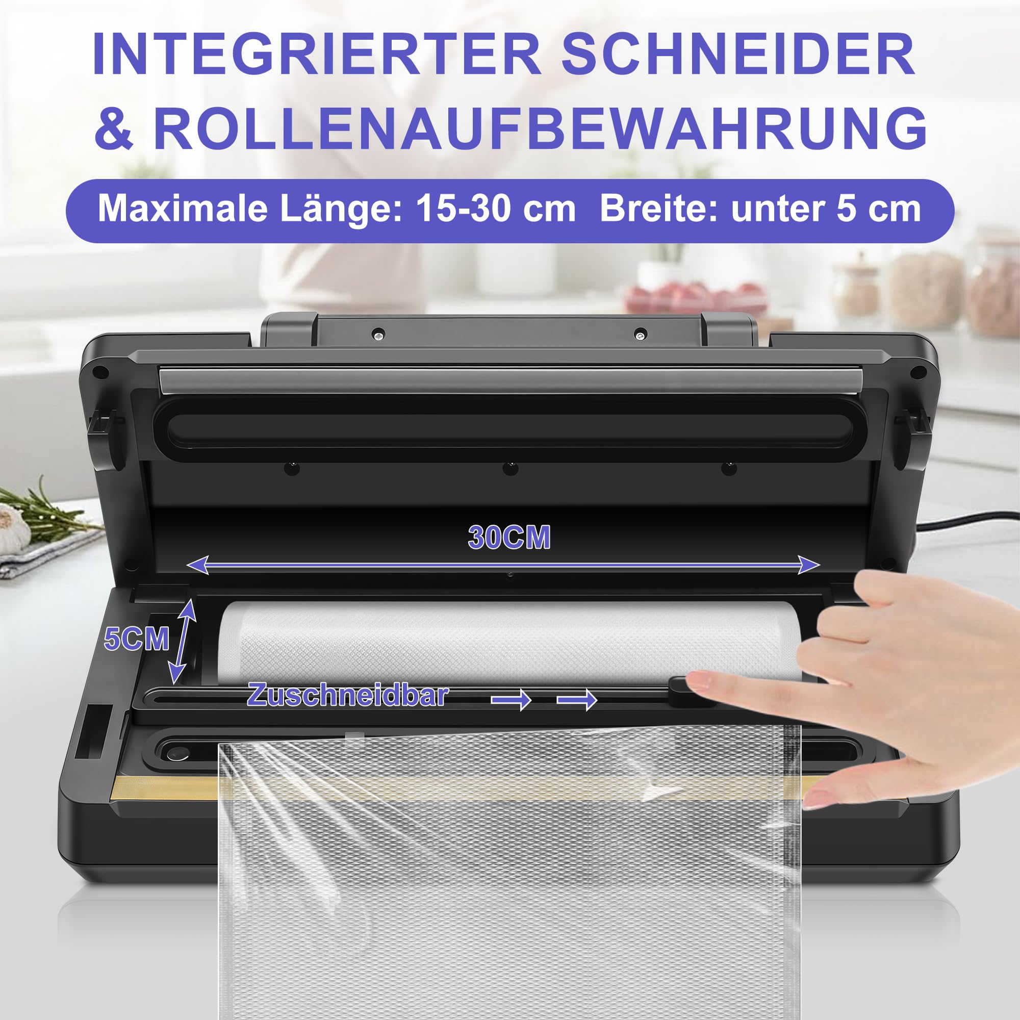 Vakuumiergerät, 10L/min Vakuumierer, Folienschweißgerät für Lebensmittel