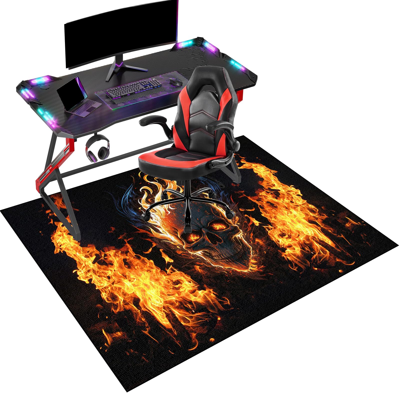 Grande Tappeto Sedia Gaming per Pavimenti Duri 160 x 200 cmTappeto per Sedia con Ruote Tappetino per Sedia da Ufficio Protettore del Pavimento Antiscivolo Tappetino Sedia da Scrivania Antigraffio