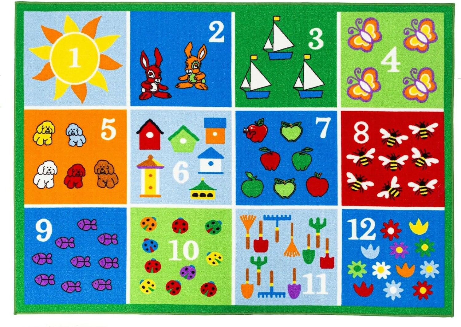 Home Must Haves Alphabet Educational/Road Map Reversible Fun Kids Area Rug (31" x 58")