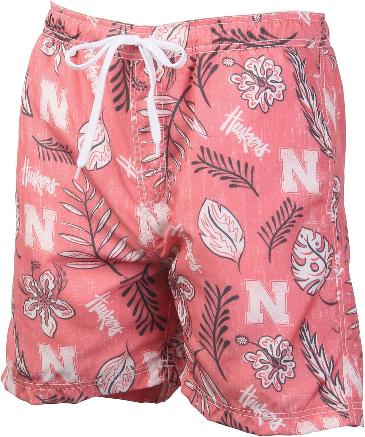 Wes and Willy Mens College Sports Fan Vintage Floral Swim Shorts