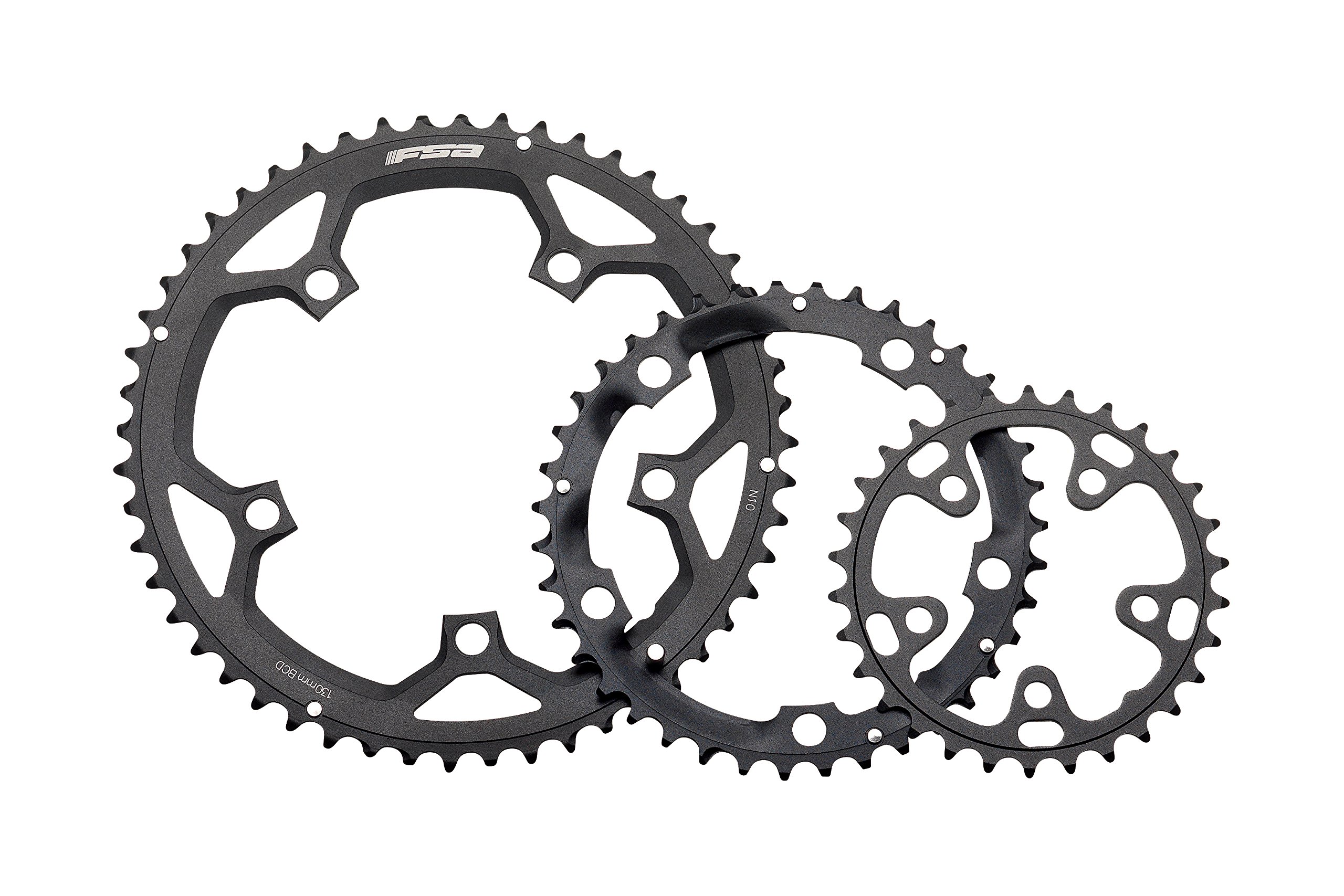 サイクルペディア Amazon.com : Full Speed Ahead FSA Pro Black Triple 130/74BCD Road