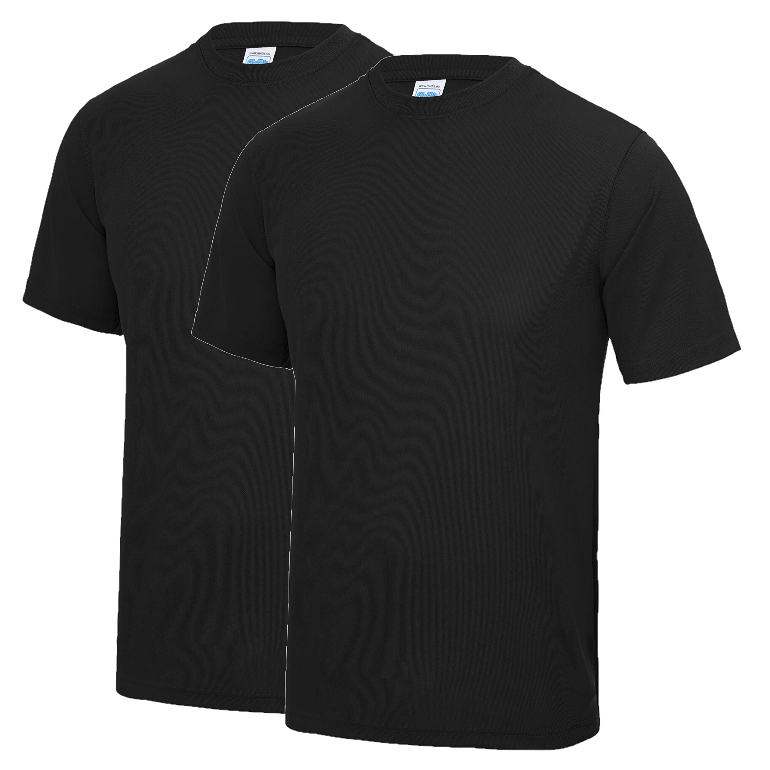 AWDis Just Cool JC001 Cool T 2 Pack - Jet Black - Medium