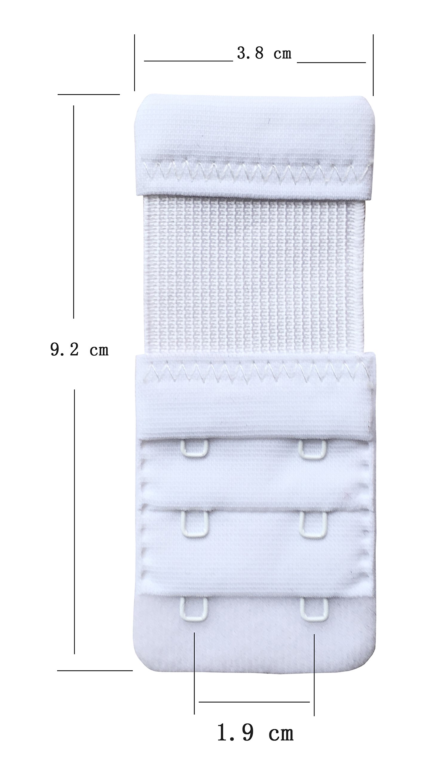 Damen Packung mit 3 Weich Komfortabel Erweiterung 2 Haken BH-Verlängerer, 9,2cm x 3,8cm
