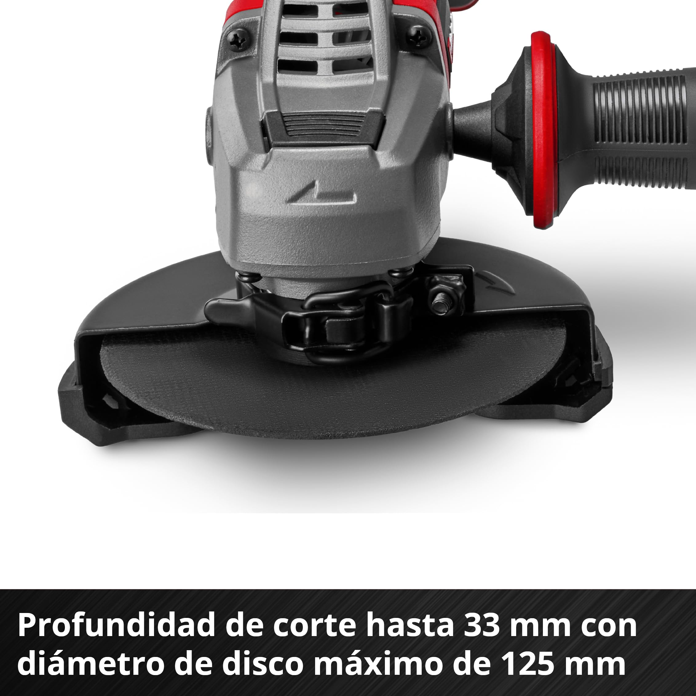 Einhell Professional Amoladora angular con batería TP-AG 18/125 CE Q Li-Solo Power X-Change (18 V, 900 W, Ø 125mm, 33 mm de profundidad de corte, sin escobillas, sin disco de corte ni batería)