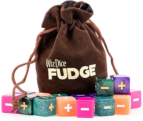 Deluxe Fudge Dice Mystical Starter Set con bolsa - Juego de 20 dados