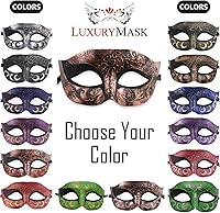 Vista 20 de Máscara de mascarada para hombre, máscara de aspecto antiguo para Halloween, fiesta veneciana, fiesta de máscaras y baile de máscaras