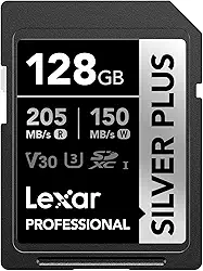 Cartão de Memória Lexar Professional Silver Plus SDXC UHS-I Card 128GB