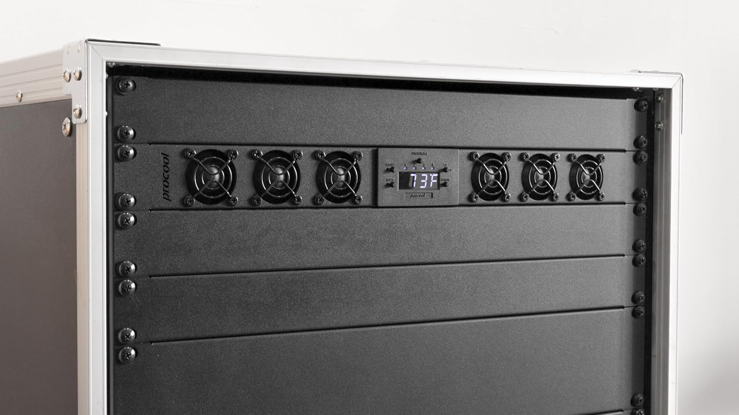 PROCOOL SP640X / 1U Temperature Controlled Silent Rack Fan/Airflow= INTAKE/Home Theater AV Cabinet Cooling Broadcast Server Recording Studio Rack Fan