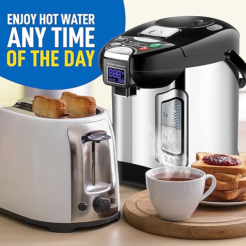 Miniatura 18 de NutriChef Caldera de agua digital y calentador – Dispensador eléctrico de agua caliente de acero inoxidable de 5 L/5.28 cuartos de galón