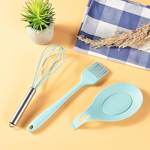 Miniatura 3 de P&P CHEF - Juego de 11 utensilios de cocina resistentes al calor, utensilios de cocina antiadherentes, espátula, servidor de pasta, cucharón