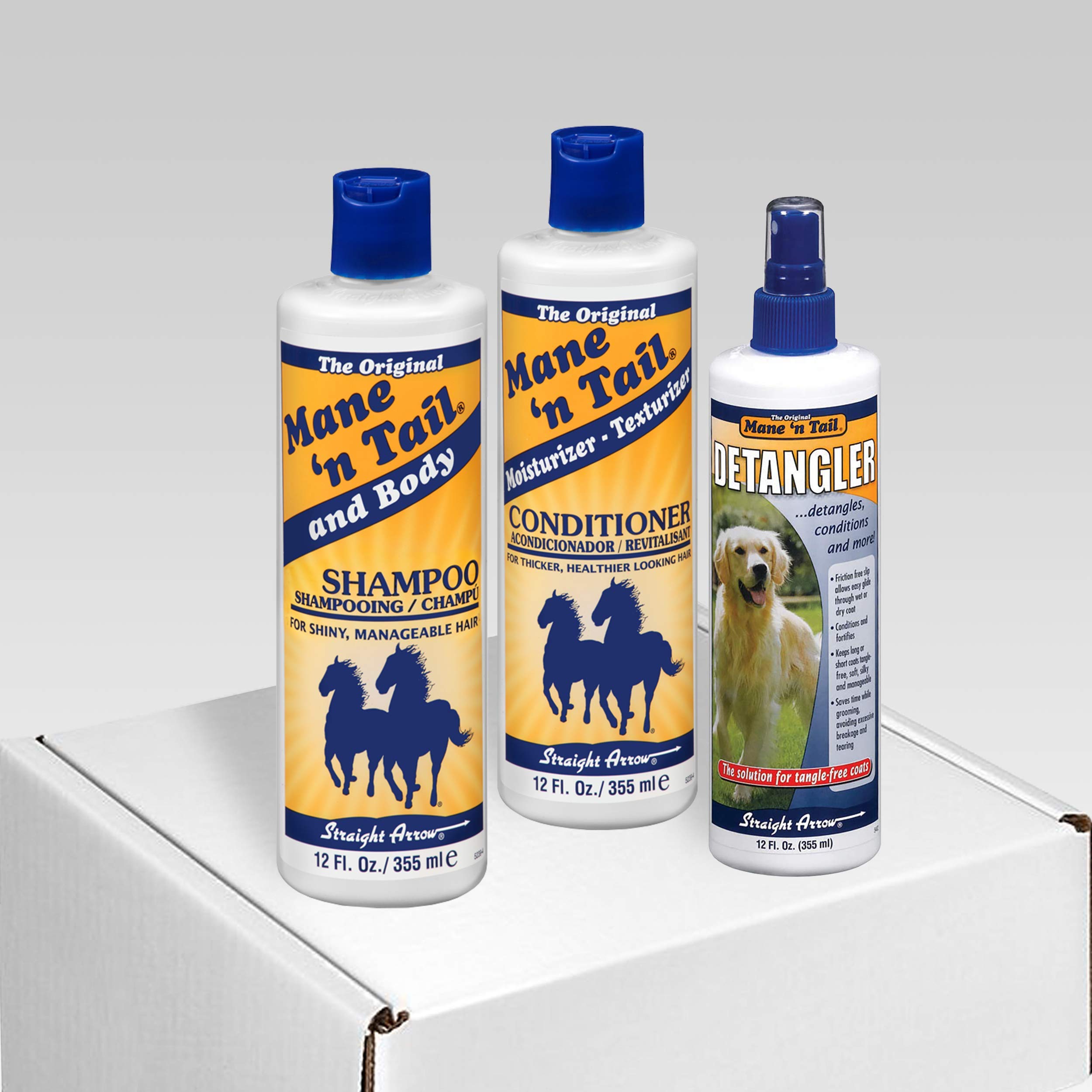 Mane 'n Tail Original Shampoo + Conditioner with Dog Detangler 12 Ounce Each