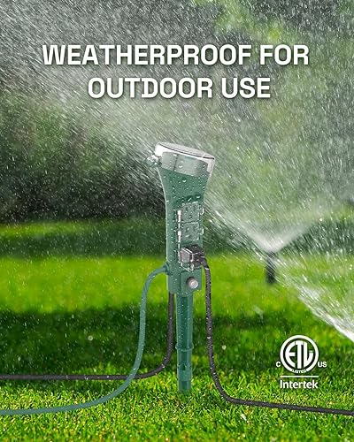 Miniatura 6 de HBN Enchufe inteligente para exteriores, impermeable, WiFi, temporizador de salida al aire libre con 6 tomas de tierra, control remoto y control de