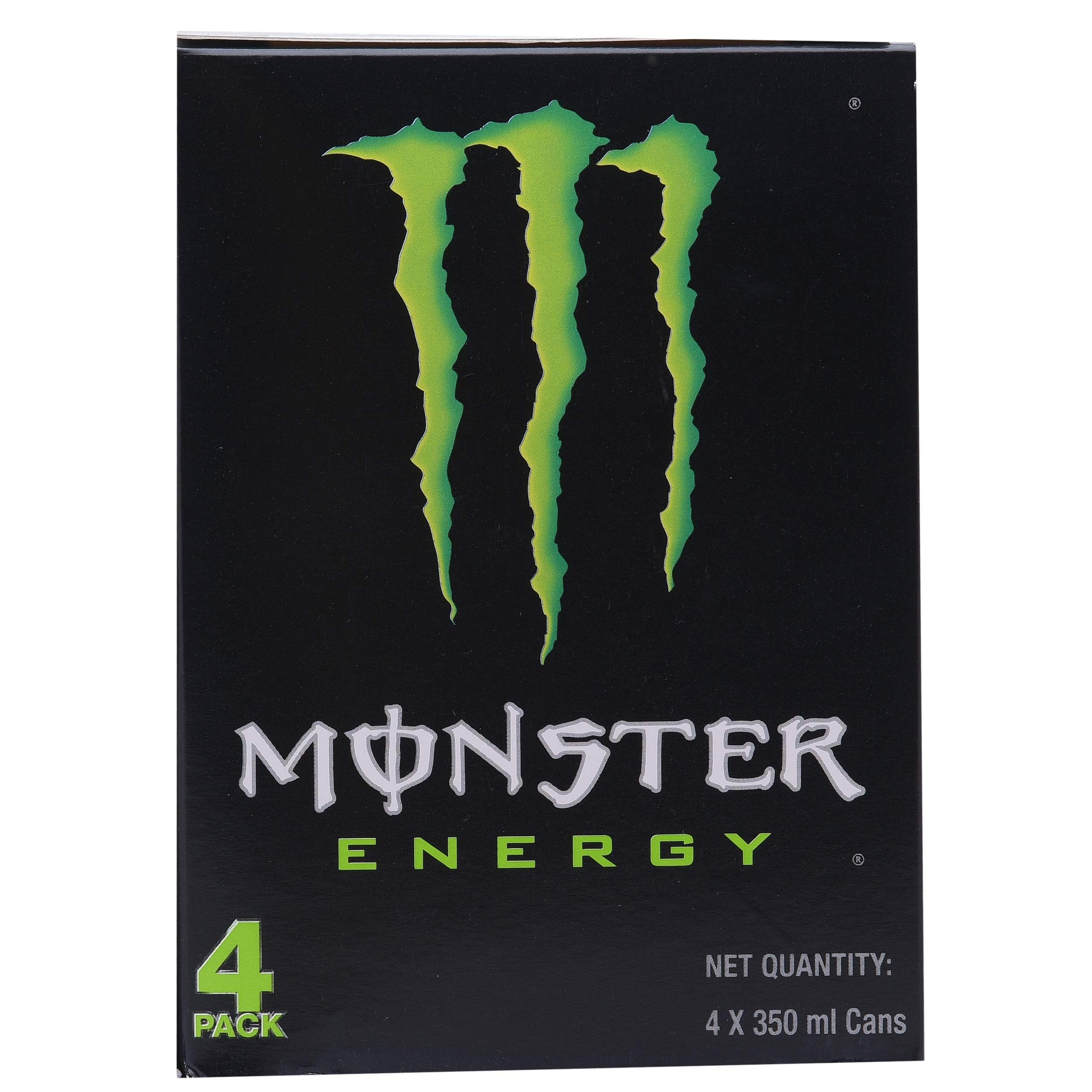 Monster Energy Drink - Green, 350ml (Pack of 4)