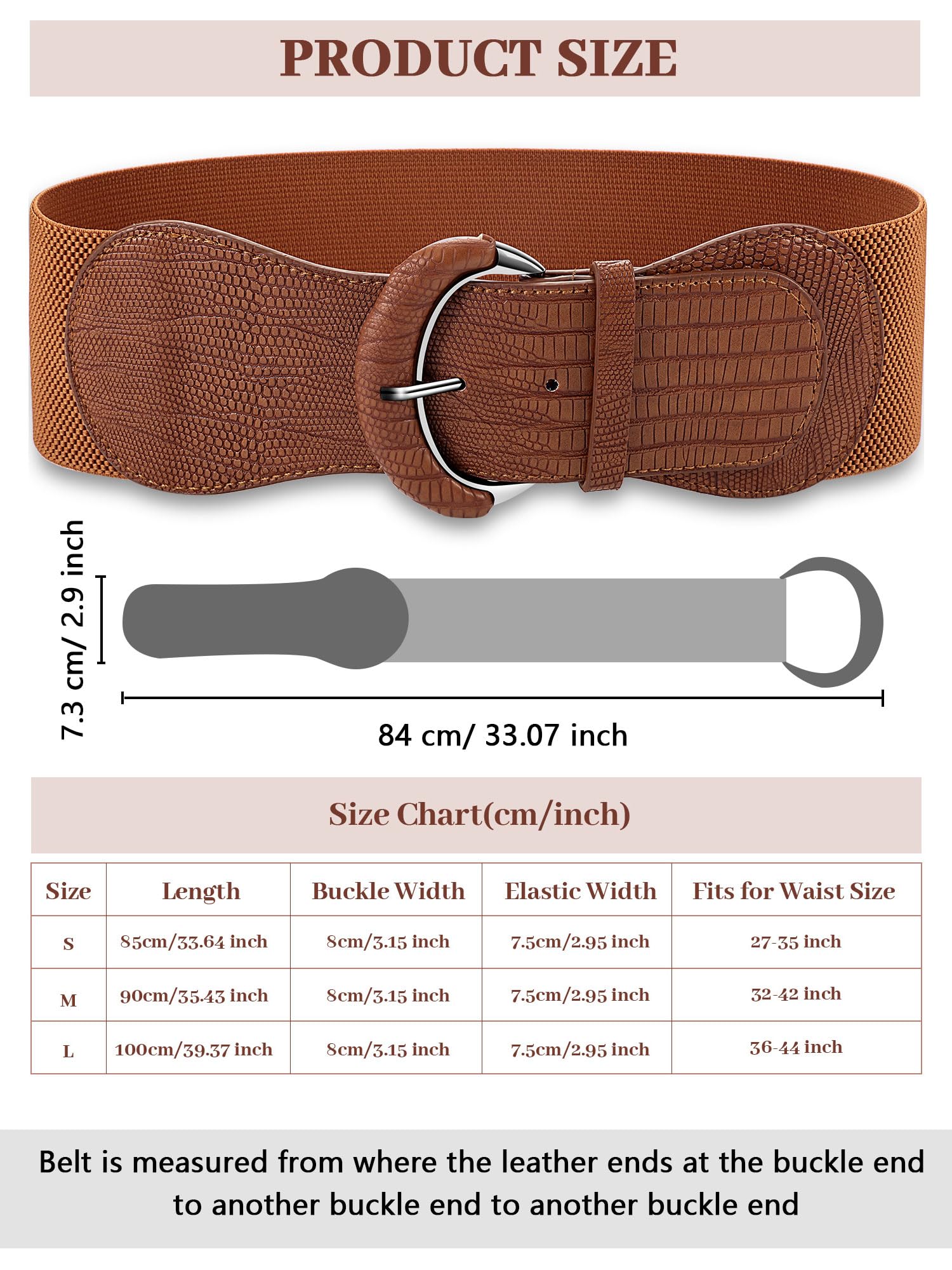 SATINIOR Lot de 3 ceintures larges pour robes pour femmes, ceintures extensibles, ceintures élastiques en cuir pour décoration de robe de femme