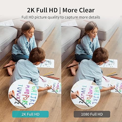 Miniatura 4 de SEHMUA Cámara de seguridad inalámbrica con bombilla de 2K, WiFi para exterioresinteriores con visión nocturna a color, movimiento de 360 y alerta de