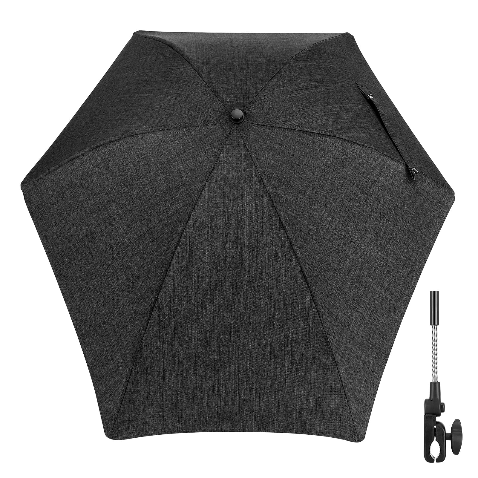 Ombrellino Parasole Passeggino Universale, Ombrellino per Carrozzina, Protezione UV50+, Fissaggio Universale per Tubo Rotondo o Ovale per Passeggino/Carrozzina Bambino, Diametro 78 cm