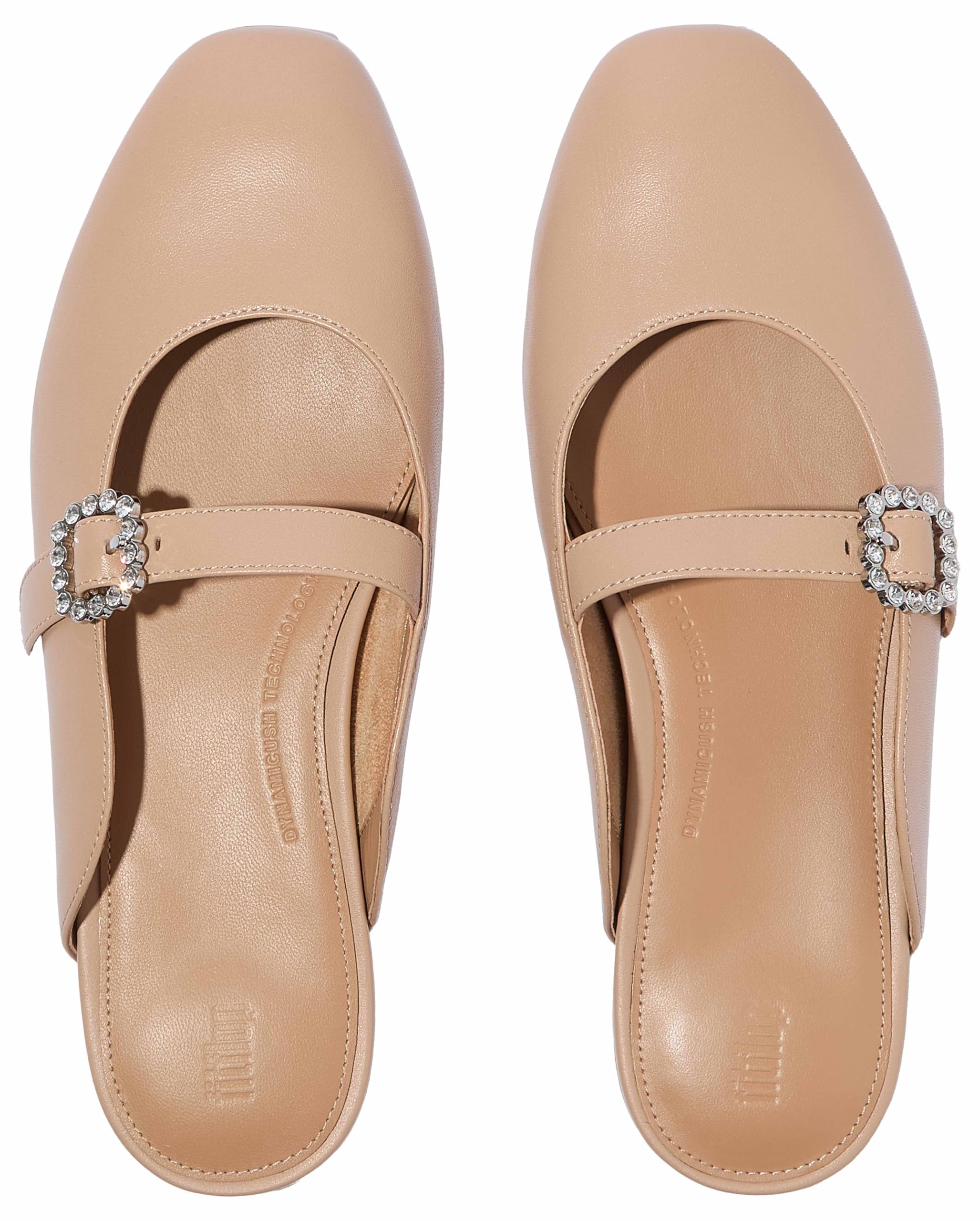 Fitflop Women's Delicato Crystal-Buckle Mary-Jane Mules Flat