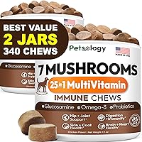 Vista 11 de Multivitamínico masticable para perros, vitaminas y suplementos para perros con glucosamina, 170 masticables, cadera y articulaciones, apoyo