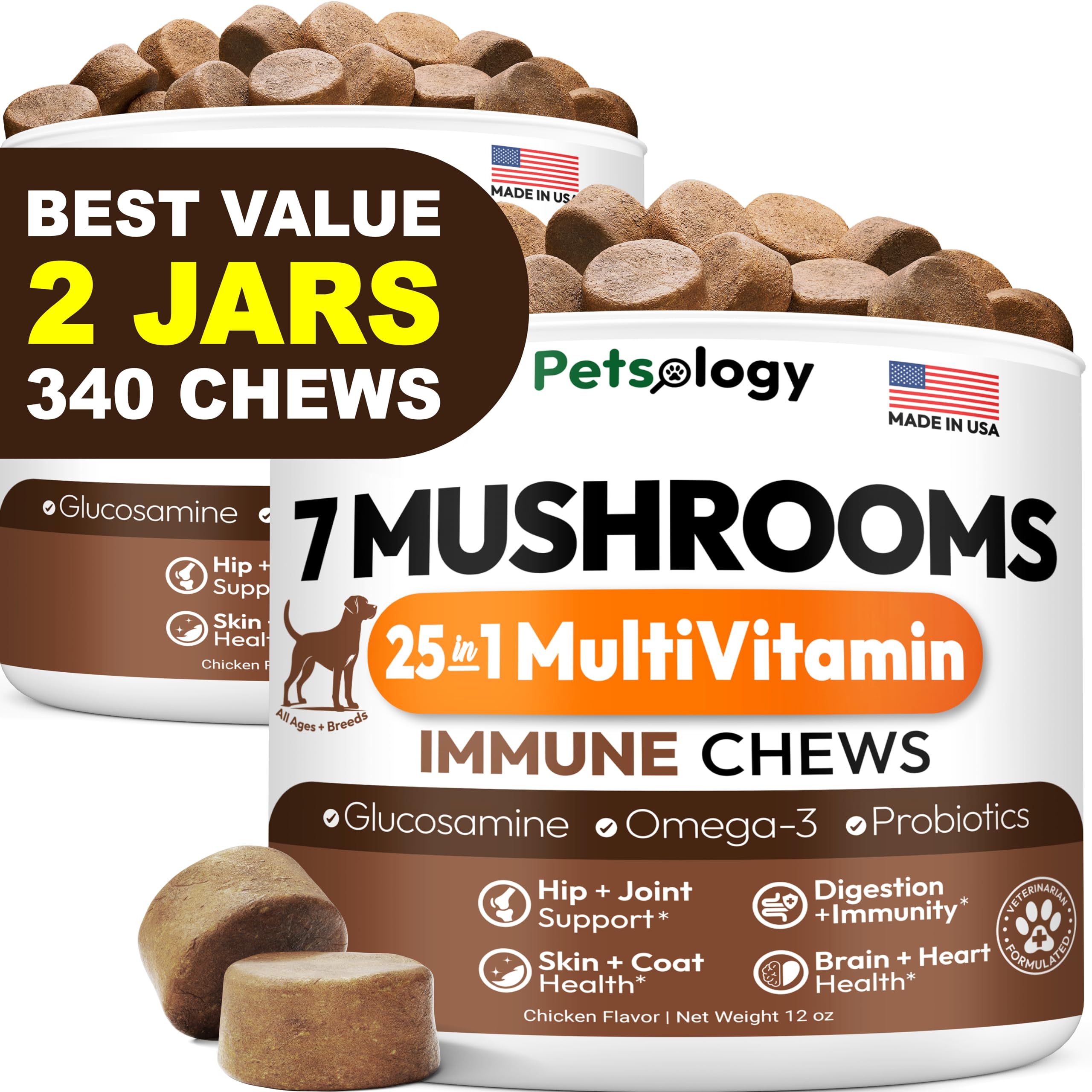25-in-1 Dog Vitamins and Supplements - 250 Chews Dog Multivitamin Chewable — Amazon image 14